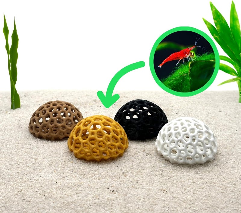 CTWPets Store Shrimp Dome Hide - Aquarium Cherry Shrimp Hide - Cherry Shimpe Hide (Honey Gold) - Image 5
